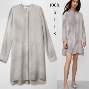 Wilfred (Aritzia) Bossut Shirt Dress • 100% Silk • Size XS - Gray